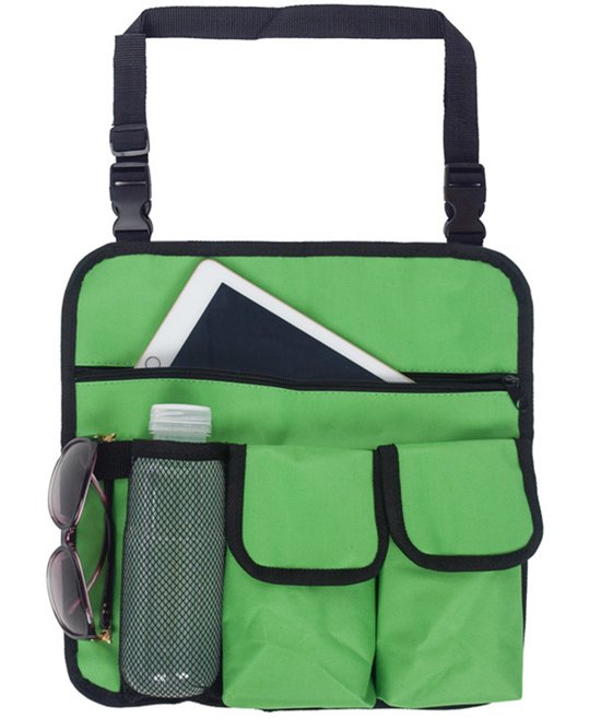 Stuhl Armlehnen Organizer 33 X 33 Cm Hellgrün Mit 4 Taschen 600d Oxford Gewebe Hängeorganizer Snacktasche Für Klappbare Campingstühle Und Strands
