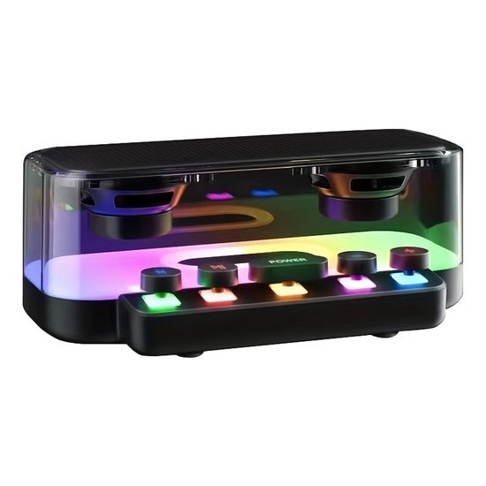 Farbenfroher Bluetooth-lautsprecher Mit Beleuchtung Und Mechanischen Tasten Im E-sport-punk-stil, Ideal Als Geschenk.