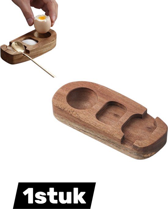 1 Stück Eierkarton Eierbecher Aus Holz Mit Löffeln Präsentationsständer Handgefertigt Aus Akazienholz Einzigartiges Geschenk Für Das Osterfrühstü
