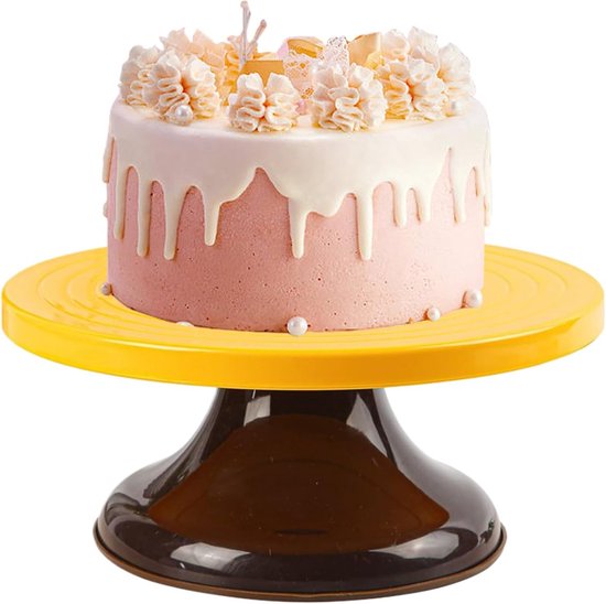 Drehteller 27 Cm Dessert-präsentationsplatte Für Geschäfte Tortenfeiern Und Dekorationen Drehbar Für Tische Partys Kinder Bäckereien Küchen Caf S