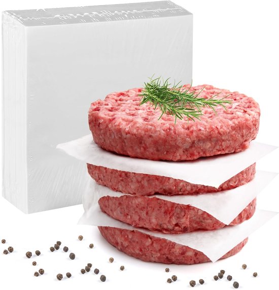 500 Blatt Burger Backpapier 5,5" Fettabweisendes Pergamentpapier Für Grill, Hamburgerpresse Und Fleischbällchen, Zum Backen Und Grillen