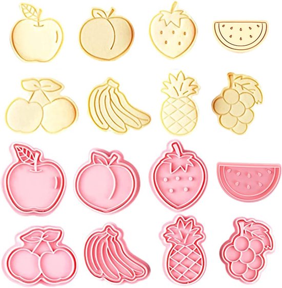 Oimg Ausstechform 8 Teiliges Set Backformen Fruchtausstecher Ausstechformen Gebäck Diy Kekse Backen Ausstechform Set Wiederverwendbar Für Kinder