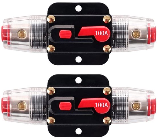Stück 100-a-inline-sicherungen Mit Rückstellfunktion 12 24 V Dc-sicherungshalter Mit Manueller Rückstellung Für Den Schutz Von Audiosystemen In