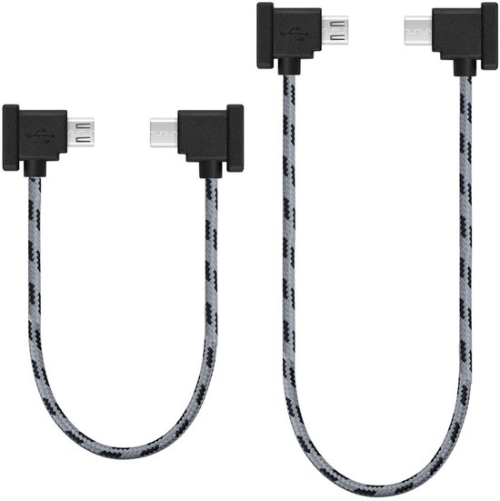 30 Cm + 1,5 M (2 Stück) Micro Usb Auf Usb C Aluminiumkabel, Für Iphone 15 Pro, Dji Mavic Mini, Mini Se, Mavic 2 Pro/zoom, Mavic Air, Mavic Pro, S