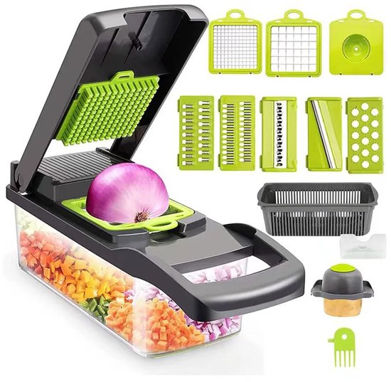 Gemüseschneider, Mandoline, Käsereibe Zwiebel , Salat Und Gemüseschneider Mit Behälter Küchenausstattung