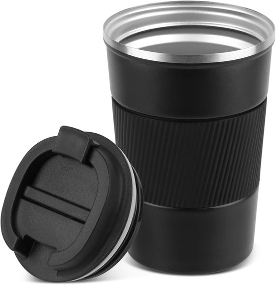 Thermobecher 380 Ml – Isolierender, Wiederverwendbarer Reisebecher Aus Edelstahl