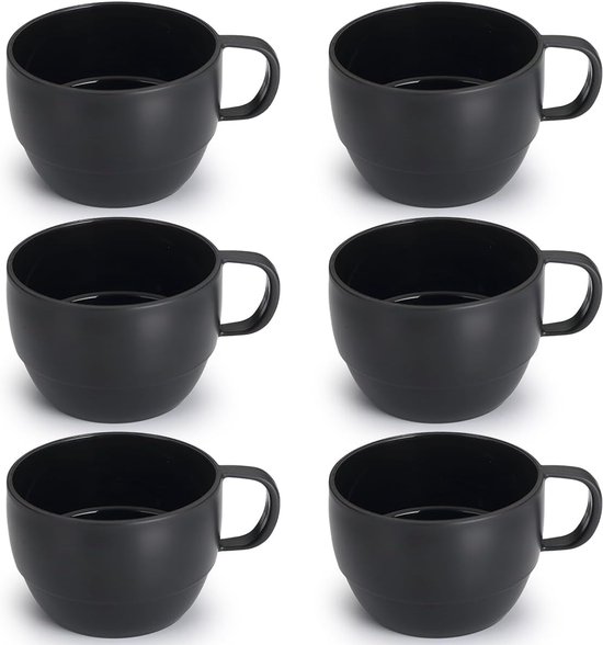 Kaffeebecher Set, 6er Pack Leichter Kunststoff 350 Ml Für Draußen