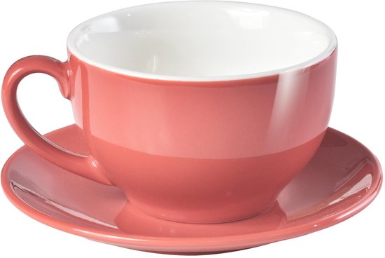 Porzellan-kaffeetasse Mit Untertasse, 220 Ml, Für Cappuccino Und Latte