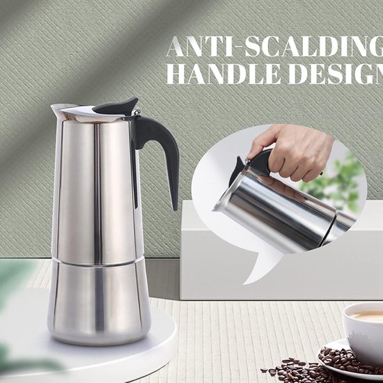 Allecto Elektrische Kaffeemaschine Mokakanne Für Zuhause Und Camping 600 Ml Kaffeemaschine Aus Edelstahl Für Kaffeeliebhaber Modernes Design