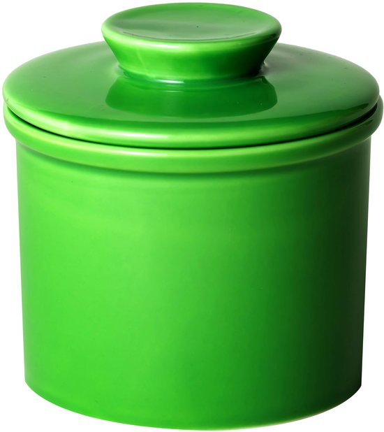 Keramik Butterdose, Französische Butterdose Mit Deckel, Butteraufbewahrungsgestell, Für Küche Und Wohnaccessoires, Grün.