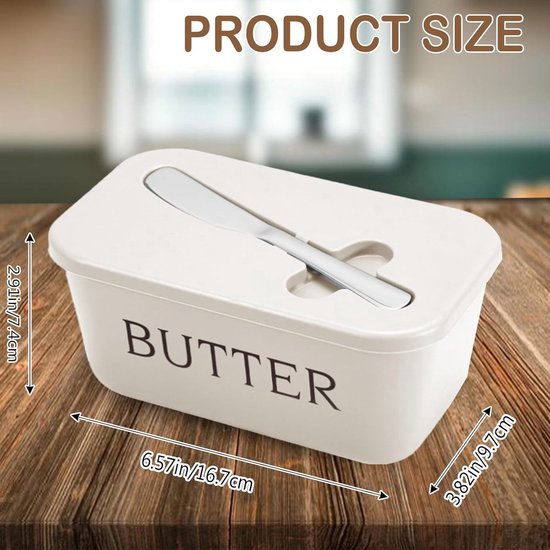 Butterdose Mit Deckel Und Messer Geeignet Für Die Arbeitsplatte Versiegelte Butterdose Geeignet Für Kühlschrank Oder Küche Butterdose Mit Dickem Weiß