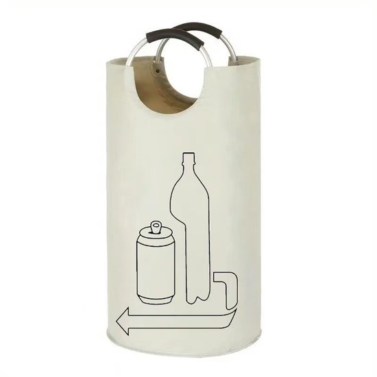 Großer, Faltbarer Wäschekorb (90 Liter) Mit Aluminiumgriff, Wasserdicht Und Freistehend, Für Waschküchen, Schlafzimmer, Studentenwohnheime Und Ba