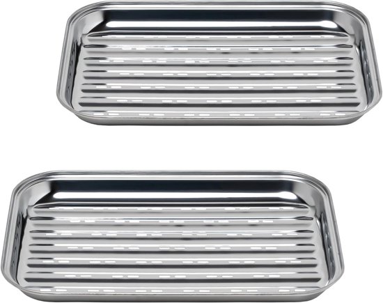 Grillschalen Set (2er Pack) Gemüsegrillkorb Aus Edelstahl Grillschale Für Den Außenbereich Zubehörschale Für Gemüse, Fisch Oder Fleisch Grillpfan