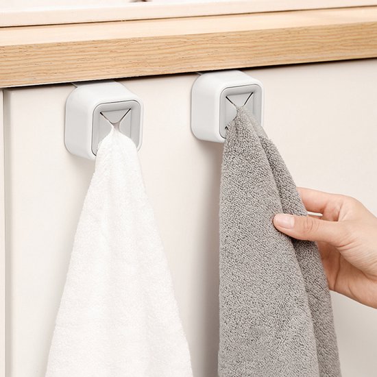 5 Graue, Selbstklebende Handtuchhalter Zur Wandmontage Für Bad Und Küche