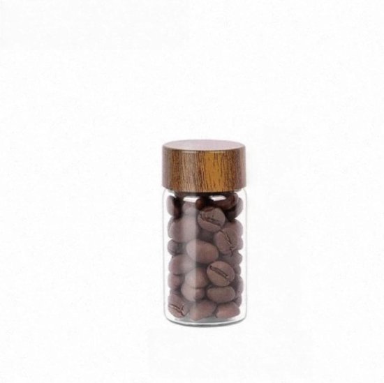 Luftdichtes Glasgefäß, Mini Fläschchen Mit Lebensmittelechtem Kaffeepulver, Tragbares Tee Aufbewahrungsgefäß, Aufbewahrungsflasche Für Den Hausha