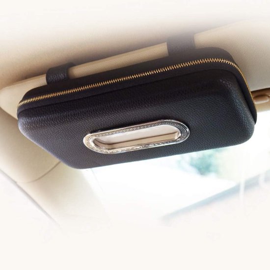 Taschentuchhalter Fürs Auto, Serviettenhalter Für Die Sonnenblende, Taschentuchhalter Für Die Sonnenblende, Luxus Taschentuchbox Aus Pu Leder Für