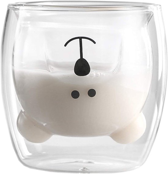 Niedliche Tassen Mit Bärenmotiv, Teetassen, Kaffeetassen, Milchbecher, Doppelwandige Glasbecher Für Paare, Lustige Geschenke Zum Valentinstag Ode