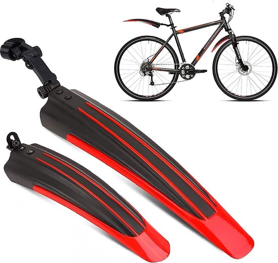 2 Teiliges Schutzblechset Für Fahrrad (vorne Und Hinten) Universell Verstellbar Passend Für Fahrräder Von 20 Bis 26 Zoll Fahrradschutzblechzubehö