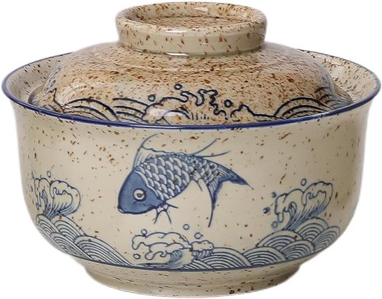 Keramik Suppenschalen Mit Deckel 800 Ml Suppenschalen Pho Japanische Vintage Keramik Müslischalen Asiatisches Geschirr Mikrowellen Und Spülmaschi