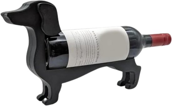 Weinregal Mit Dackelmotiv Dekoratives Weinregal Für Küche Und Hausbar Auch Für Zuhause, Partys, Cafés Und Bars, Schwarz