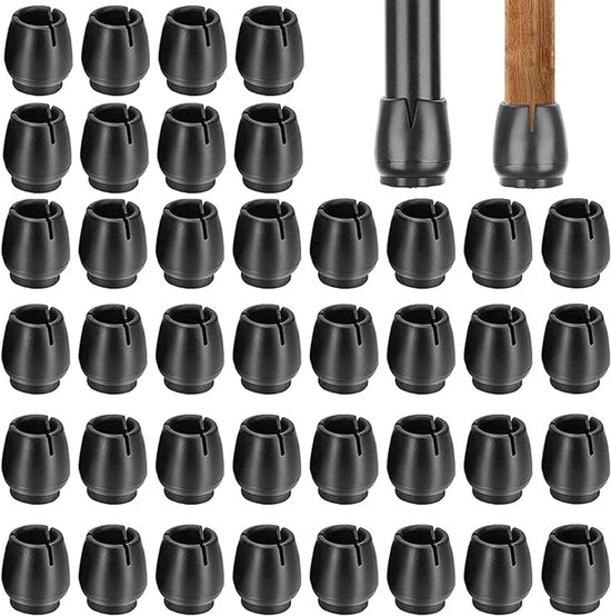 40 Teiliges Set Gummi Stuhlbeinkappen Runde Stuhlbeinkappen Schwarze Stuhlbeinkappen Stuhlbeinschoner Schoner Für Hartholzböden Kratzfest Schalld