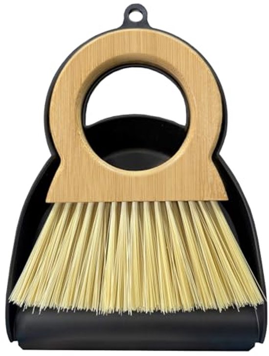Mini Kehrbesen Set Kompaktes Reinigungsset Mit Bambusstiel Und Mini Kehrschaufel Für Arbeitsplatten, Tische Und Schreibtische Kleine Kehrschaufel