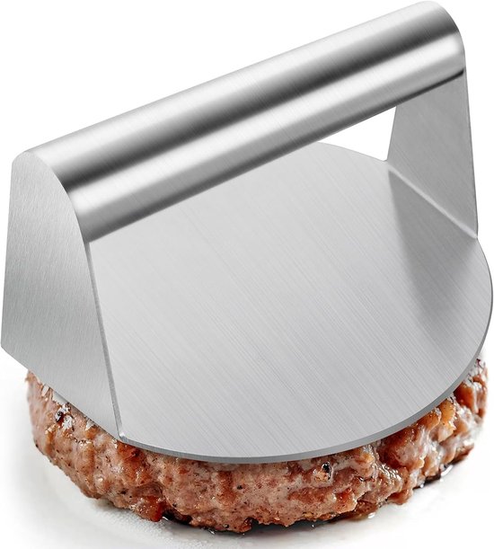 Manuelle Runde Burgerpresse Runde Hamburgerpresse Aus Edelstahl Hamburgerpresse Mit Glatten Kanten Antihaft Grillpresse Für Fleisch, Hackfleisch,