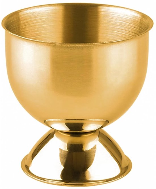 Eierbecher Aus Edelstahl Mit Rundem Boden Stapelbar 6er Set Tablett Silber Gold 4 Stück