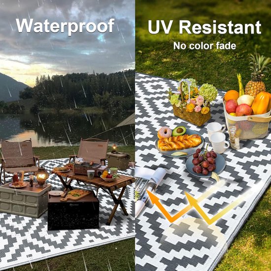 Wasserdichter Gartenteppich Für Den Außenbereich 150 X 240 Cm Leichte Terrassenmatte Uv-schutz Pflegeleicht Für Drinnen Und Draußen Geeignet Für