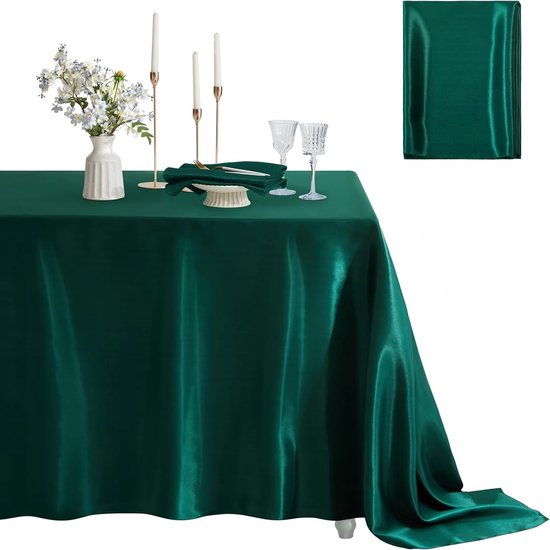 Tischdecke Satintischdecke Rechteckige, Seidig Weiche Tischdecke Lila Tischdecke Polyestertischdecke Für Hochzeitsbankette Und Restauranttischdek