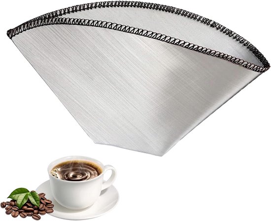 Wiederverwendbarer Kaffeefilter Aus Edelstahl, Fester Metall-kaffeefilter Für 4–6 Tassen Mit Feinem Sieb, Faltbarer Filter Ohne Papier