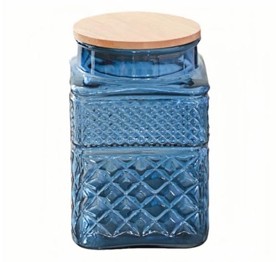 Quadratisches Glasgefäß, 66 Oz (ca. 1,7 Kg) Mit Deckel, Bonbonglas, Glasbehälter Zur Aufbewahrung Von Lebensmitteln, Zum Mahlen Von Kaffee, Tee,