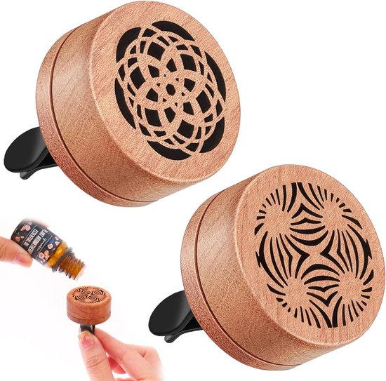 Set Mit 2 Mini-duftdiffusoren Aus Holz, Aromatherapie-duftdiffusoren, Auto-duftdiffusoren, Geeignet Für Innenräume Wie Auto, Wohnzimmer Und Büro