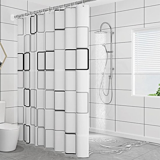 Duschvorhang – 180 X 200 Cm – Inkl. Ringen – Schimmelresistent – Wasserdicht – Waschbar – Premium-qualität – Badezimmervorhang