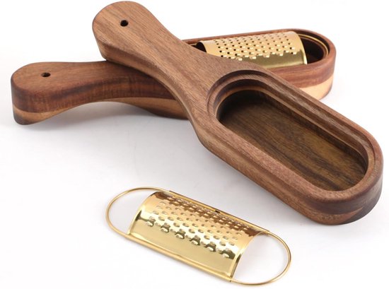 Käsereibe Mit Halterung Käsereibe Aus Edelstahl Küchenutensil Mit Holzgriff Komfortabler Griff Leicht Zu Reinigen Reibt, Mahlt Und Raspelt Kasten