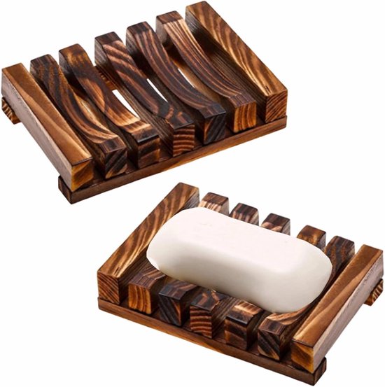 2 Handgefertigte Seifenschalen Aus Holz, Seifenhalter Aus Naturholz, Badezimmerseifenschale, Küchenschwämme, Aufbewahrung