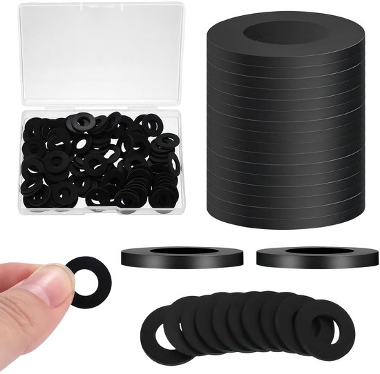 O Ringe 110 Teiliges Gummiring Set Schwarze Gummischeiben Kleine Gummiringe Langlebige Gummidichtungen Kleine Dichtungsringe Vibrationsdämpfende