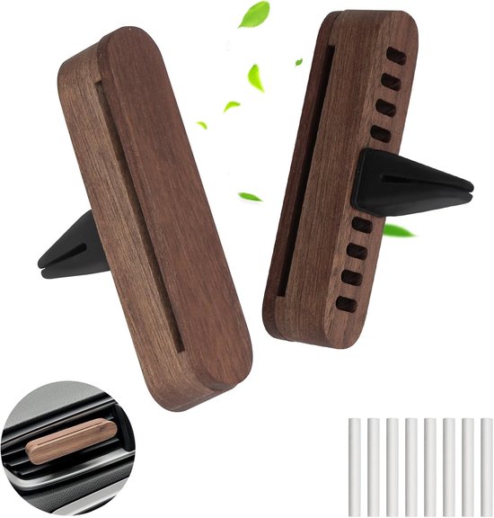 Set Aus 2 Auto-duftdiffusoren Auto-duftdiffusor Aus Holz Inklusive 20 Duftstäbchen Verbreitet Einen Angenehmen Duft Im Auto Und Macht Das Fahren
