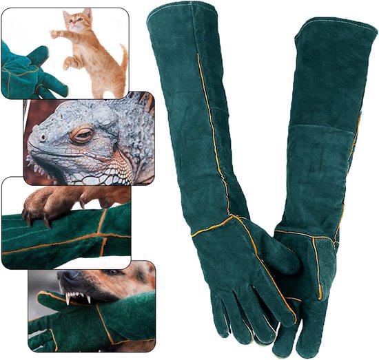 Tierschutzhandschuhe Handschuhe Für Den Umgang Mit Tieren 60 Cm Bissfest Kratzfest Abriebfest Für Hunde, Katzen, Vögel, Schlangen, Papageien, Eid