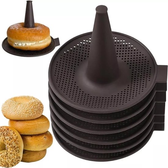 6 Teilig Kaffeefarben Donut Backformen Donut Backform Set Teigformen Für Bagels Und Donuts Hitzebeständig Leicht Zu Reinigen Und Zu Verstauen