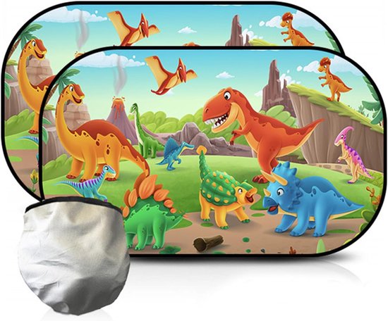 Sonnenschutz Fürs Auto, Baby, Mit Uv Schutz, Sonnenblende Für Kinder, Dinosaurier Motiv, Faltbar, Für Kinder, Autofenster, Sonnenschutz Für Babys