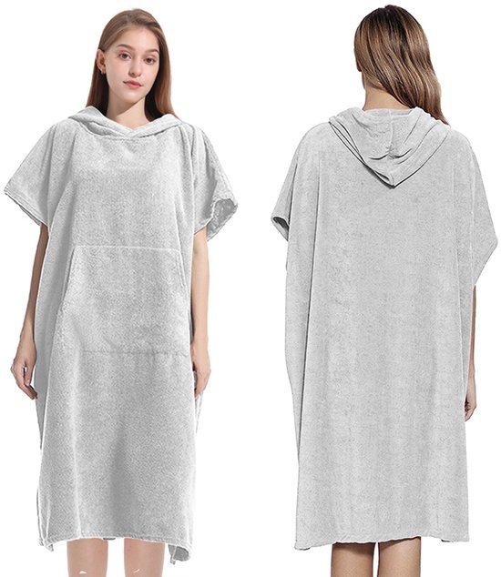 Surfponcho Mit Kapuze Für Damen Und Herren Aus Saugfähiger, Schnelltrocknender Mikrofaser Mit Taschen Zum Surfen, Für Den Strand, Zum Schwimme