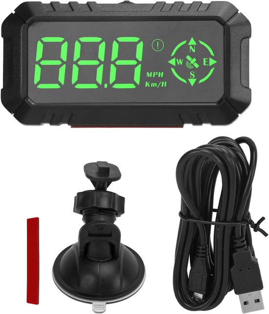 3 Zoll Hud Display Für Das Auto, Gps Tachometer, Kompass, Schaltwarnung Bei Geschwindigkeitsüberschreitung (mph), Müdigkeitswarnung, Tageskilomet