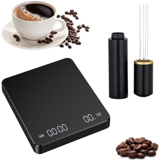Kaffeewaage Mit Integriertem Kaffeespender Digitale Kaffeewaage Mit Timer Wiederaufladbare Kaffeewaage Für Filterkaffee 3 Kg/0,1 G Mit Kaffeepulv
