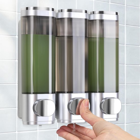 Seifenspender Wandmontage Shampoo Und Duschgelspender 3er-set Seifenspender Ohne Bohren Gleichmäßige Flüssigkeitsabgabe Auslaufsicher Geeignet
