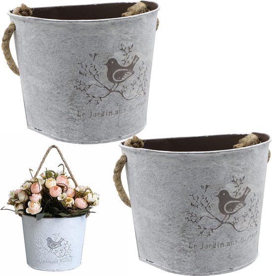 Hängender Blumentopf 2 Stück Hängender Topf Kunst Aus Eisen Wandbehang Hängender Blumentopf Halbkreis Für Sukkulenten Und Kräuter Im Landhausgart