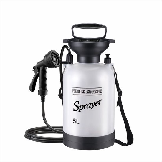 5l Tragbare Druckdusche Mit Manuellem Wassersprüher Für Camping, Wandern Und Reisen