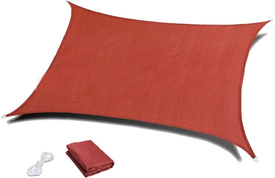 Rechteckiges Schattierungstuch 3x3m Uv Beständig Für Terrasse, Garten, Rasen Und Outdoor Aktivitäten Terrakottafarben