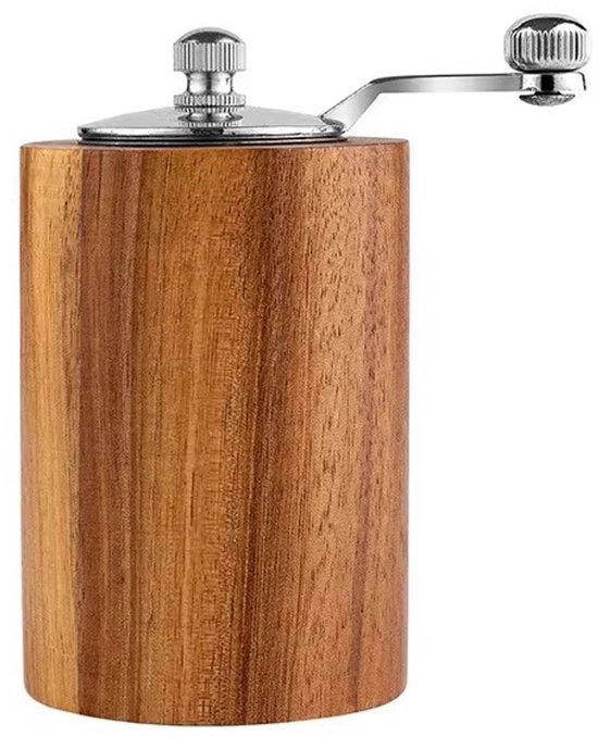 Pfeffermühle, Hölzerne Pfeffermühle, Manuelle Pfeffermühle Mit Langer Kurbel, Gewürzmühle, Mahlwerkzeug