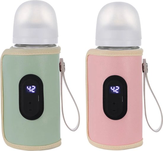 Flaschenwärmer Babyflaschenhülle Verstellbarer Flaschenwärmer Tragbarer Flaschenwärmer Usb Grün